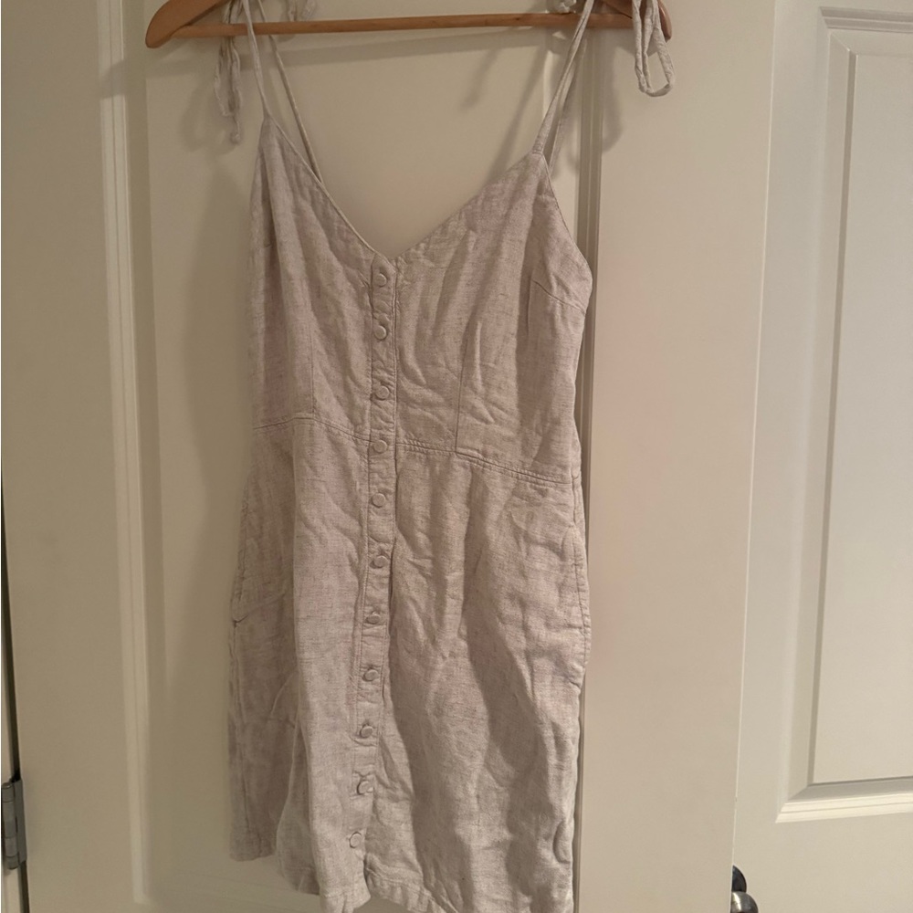 Abercrombie & Fitch Tan Button-Down Dress